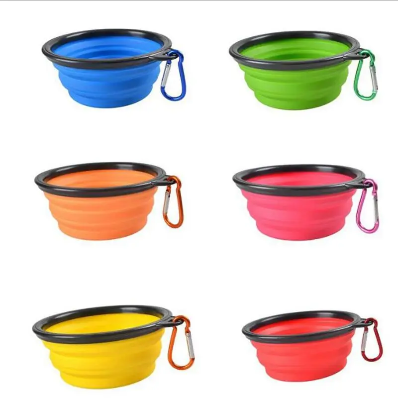 High Quality Pet Portable Folding Silica Gel Bowl Environmentally Non-toxic Dog for Cat Food Water Feeding | Дом и сад
