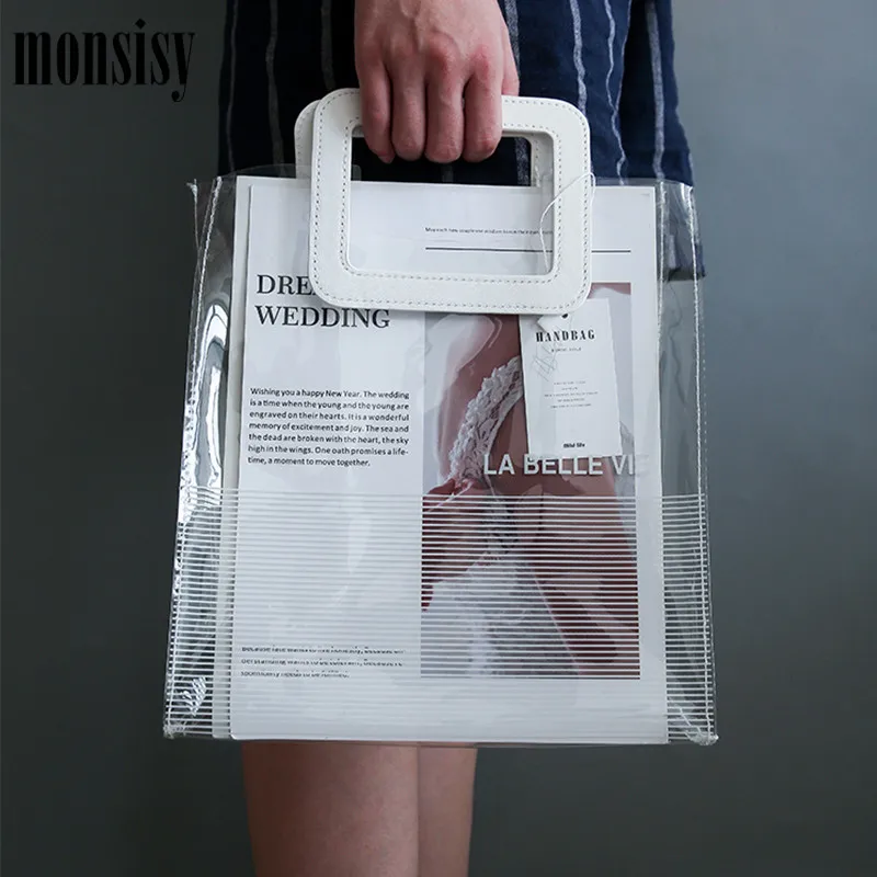 Monsisy 2019 Роскошные прозрачные женские сумки из ПВХ желейные тоуты