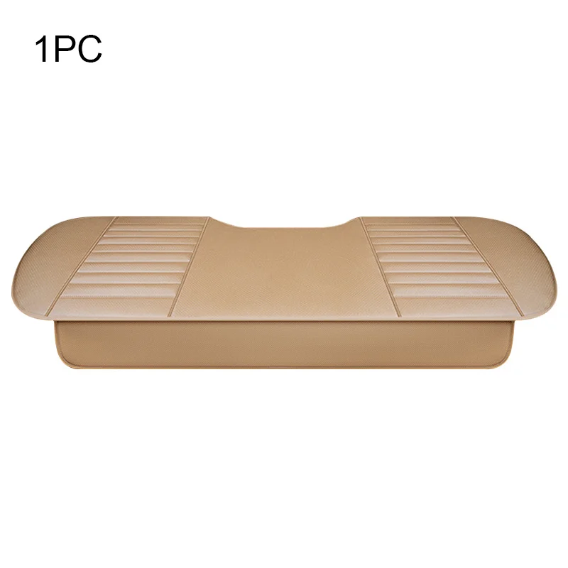 Beige rear 1pc Automobiles Seat Cover Interior Auto Accessories PU Leather Car Seat Cover Four Seasons Universal Protector Seats Cushion Sets - Название цвета: Beige rear 1pc