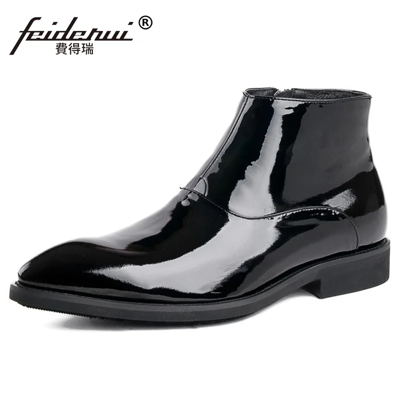 Новое поступление роскошные мужские свадебные туфли из лакированной кожи с