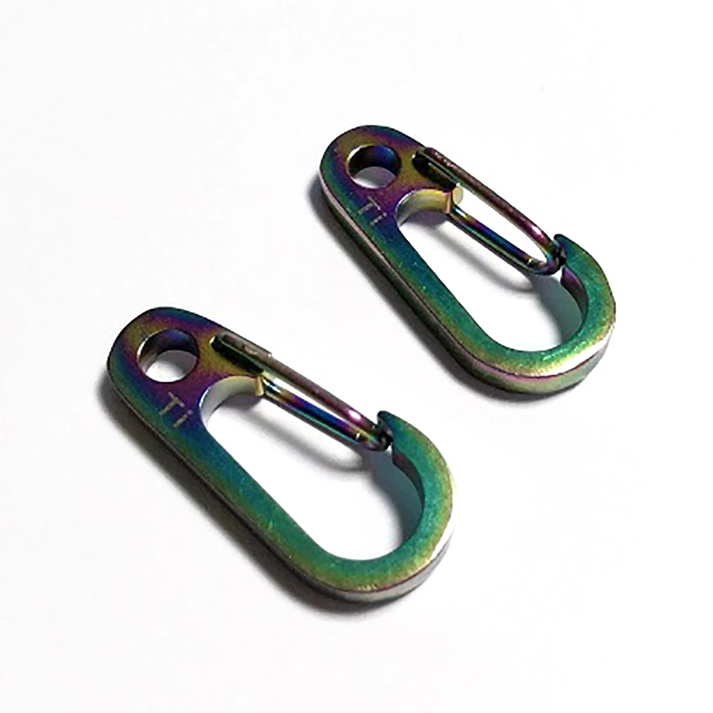 Титан сплав Карабин Крюк бутылки брелок для ключей висит выпуска палатки похода