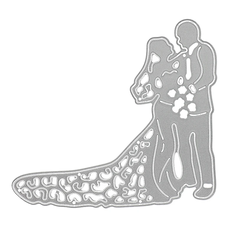 Newlyweds пара металла резки штампы для DIY Скрапбукинг свадебные пригласительные