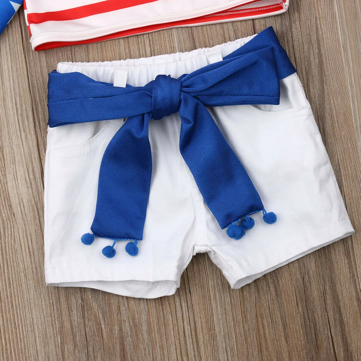 Женская летняя Милая Одежда для маленьких девочек 4 июля День Независимости