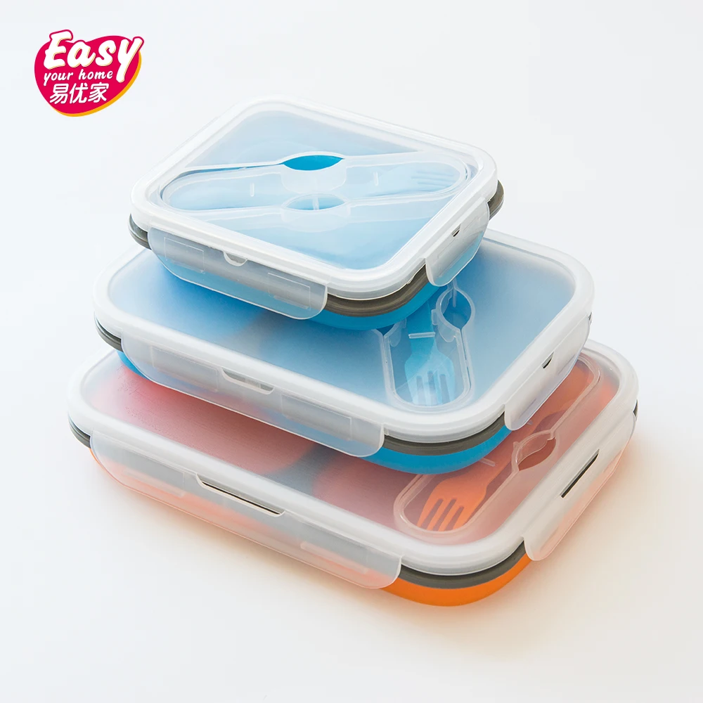 Multi Спецификация Емкость Складной контейнеры для еды с отсеками Microwavable детей