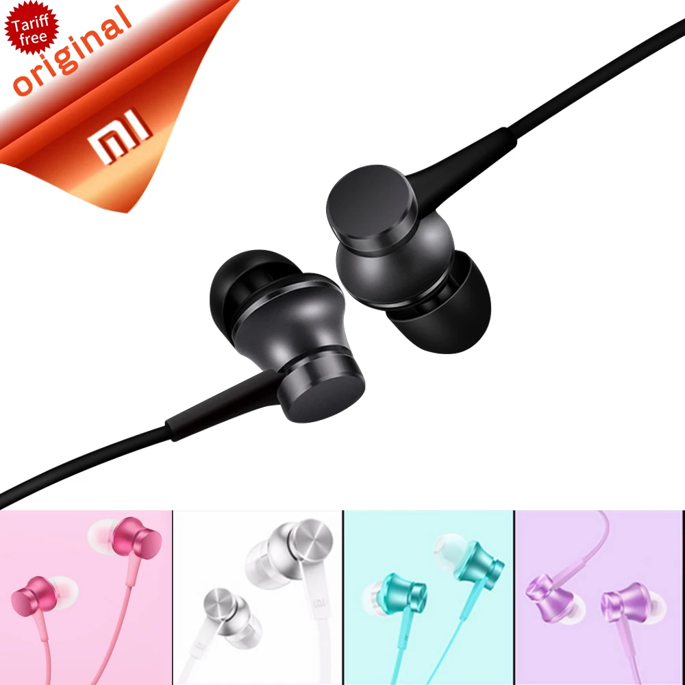 Оригинальные наушники Xiaomi Piston Basic с микрофоном проводное управление поршневая