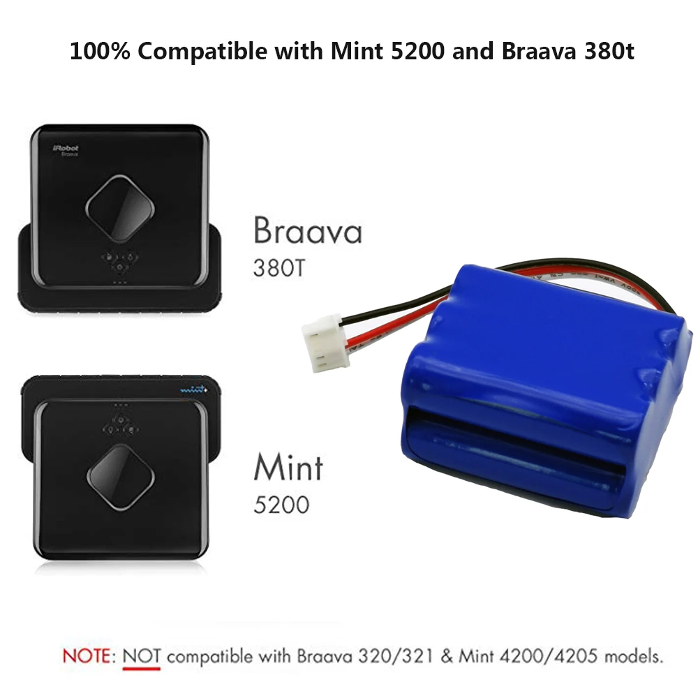 7 2 в 2500 мАч NiMH Сменный аккумулятор для iRobot Mint 5200 5200B 5200C Braava 380t очиститель пола |