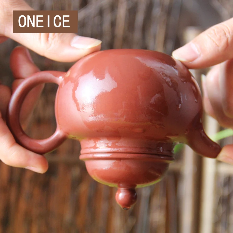 Yixing Чайник Фиолетовый глиняный Pots Duo Ball аутентифицированный известный чайник