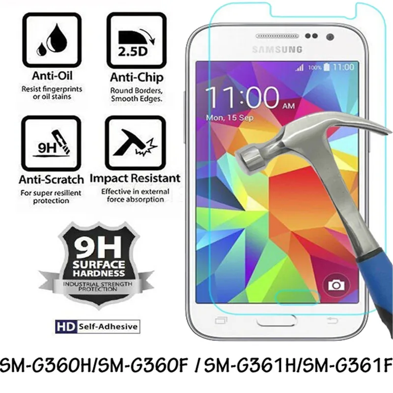 Защитное стекло G360F/SM-G360H G361H закаленное защитная пленка для Samsung Galaxy Core Prime LTE 9H |