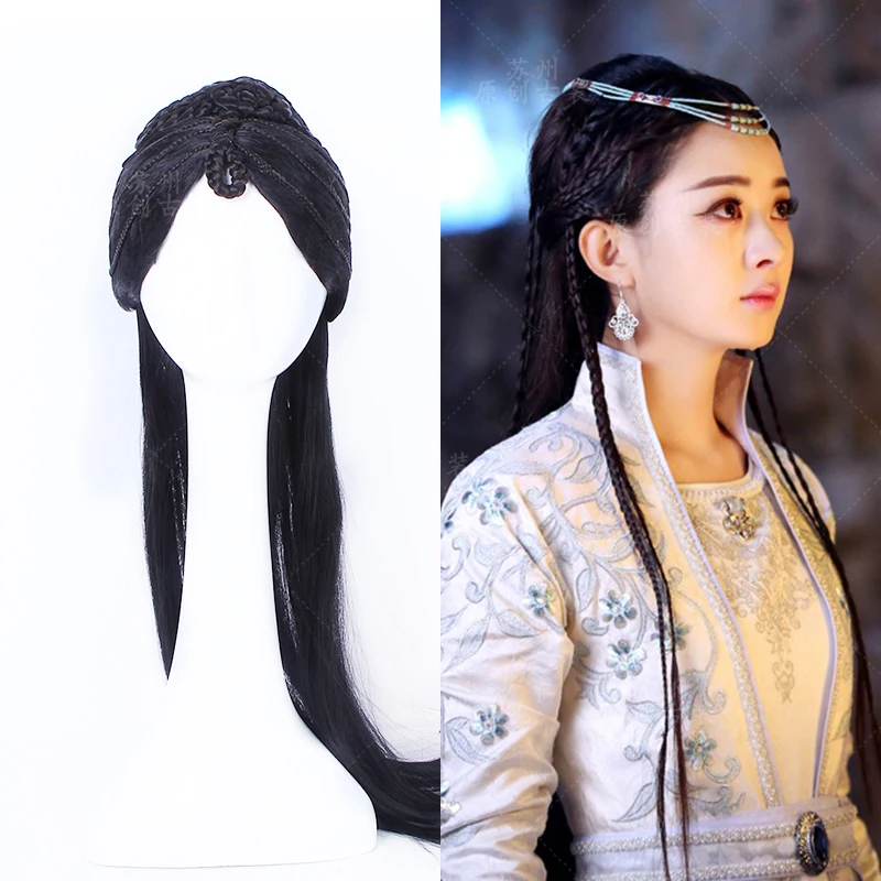 Парик из длинных волос для женщин старинный китайский меч выступлений на сцене