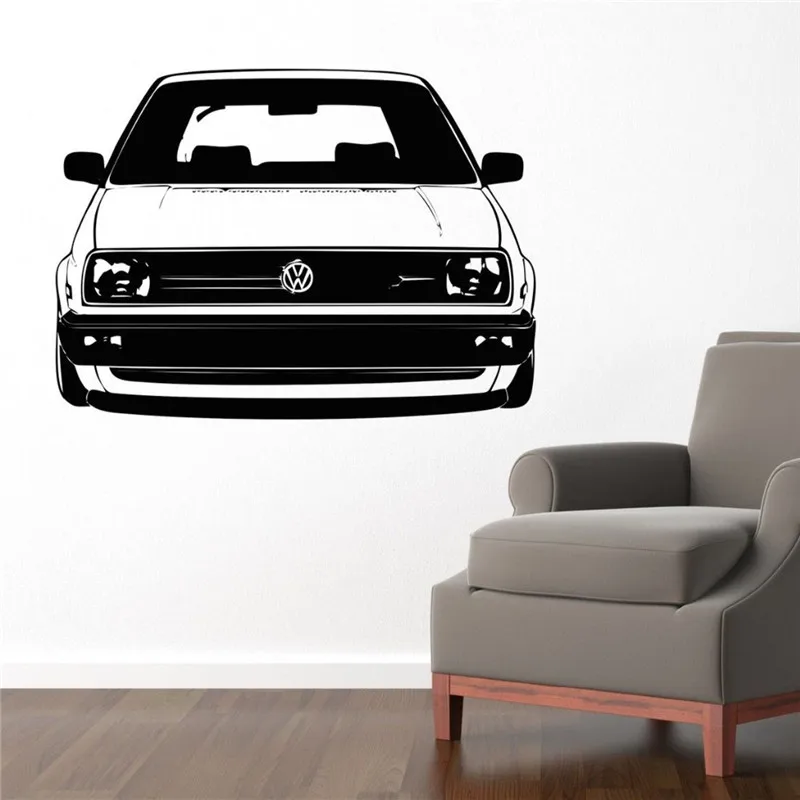 H622 Высокое качество, 58x80 см, VW Golf, наклейка на стену для спальни, художественный Декор для дома, Виниловая наклейка, съемная настенная бумага для гостиной - Цвет: H622