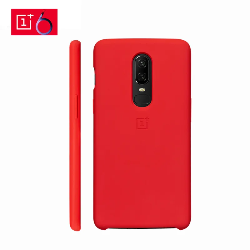Оригинальный чехол OnePlus 6 оригинальный официальный Силиконовый красный для