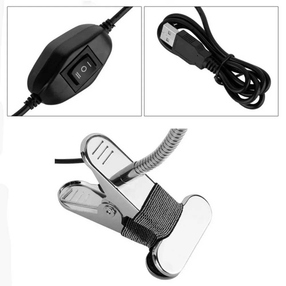 Homean USB из светодиодов лампы гибкая когтерез клип на регулируемый мульти-карман