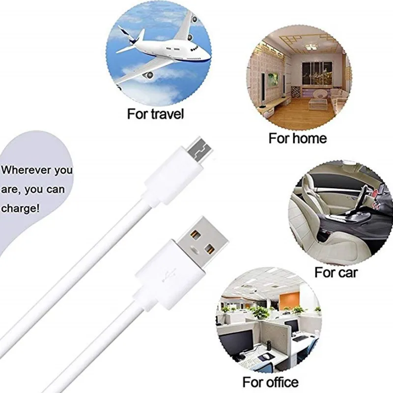 10 шт./лот 1 м кабель Micro USB для Xiaomi Redmi note 6 pro Huawei P Smart 2019 Samsung S10 nokia LG Sony HTC Android зарядное
