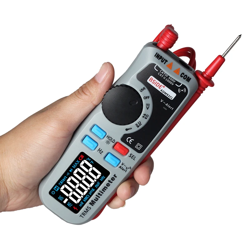 BSIDE True RMS цифровой мультиметр ADM92CL цветной дисплей Авто диапазон Вольтметр живой
