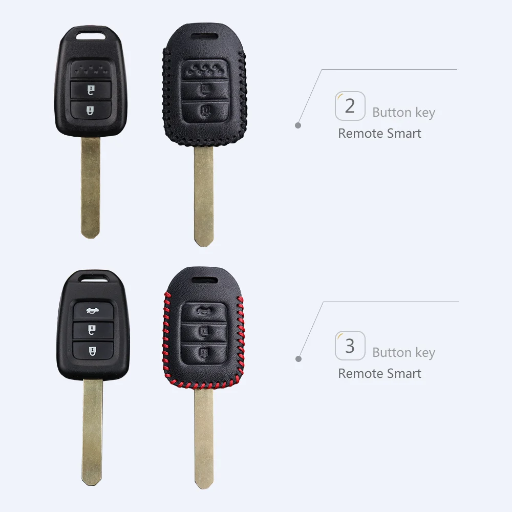 Leather Car Key Case Cover For Honda 2018 2019 Civic 4D Jazz Fit Freed Accord Crv 3 Elysion Stream Forza 125 Ring Styling | Автомобили и