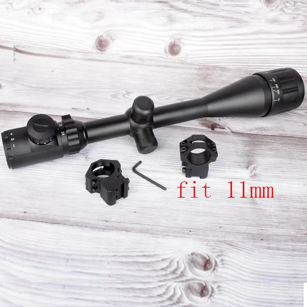 Бежевый 6-24x50 Aoe Riflescope Регулируемый зеленый красный точечный охотничий светильник тактический прицел оптический прицел - Цвет: Бежевый