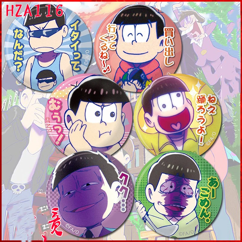 58 мм аниме Мацуно Осомацу персонаж Карамацу чоромацу ичимацу брошь на булавке