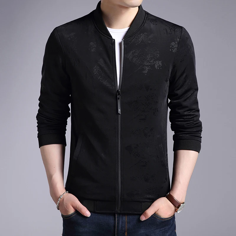 

Liseaven Men's Jacket 2018 Spring Autumn Casual Slim Bomber Jacket Men Overcoat Baseball Jackets Men's streetwear Coat