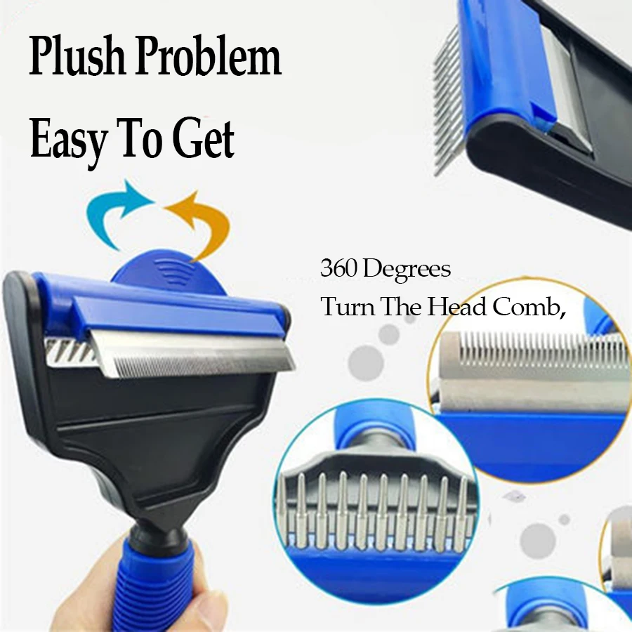 Собачья из нержавеющей стали игольчатая щетка Профессиональная расческа для