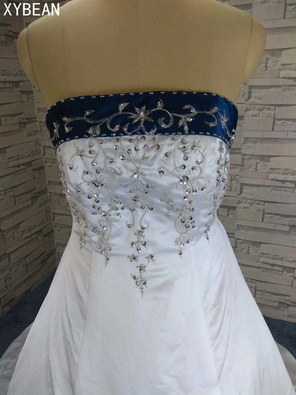 Бесплатная доставка Бисероплетение Вышивка линия без бретелек со шлейфом