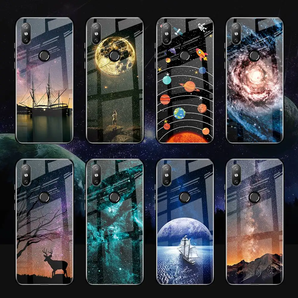 Чехол для iPhone 7 из закаленного стекла чехлы XS XR Max силиконовый чехол со звездами 6 S