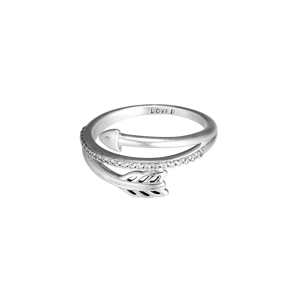 CKK кольцо сверкающие стрелка кольца для мужчин и женщин Anillos Mujer 925 Серебро