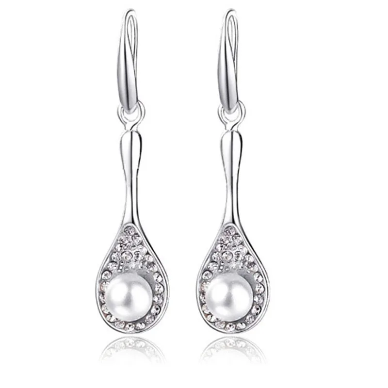 2017 модные высококачественные роскошные большие золотые жемчужные серьги стразы