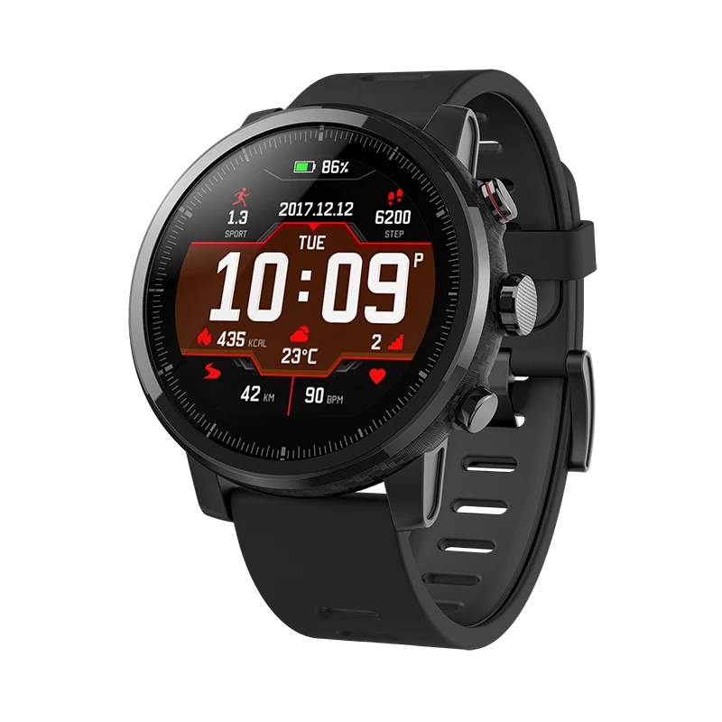 Strat2BC Xiaomi mi Huami Amazfit 2 Amazfit Stratos 2 умные часы мужские с gps Xiao mi часы PPG пульсометр 5ATM - Цвет: Strat2BC