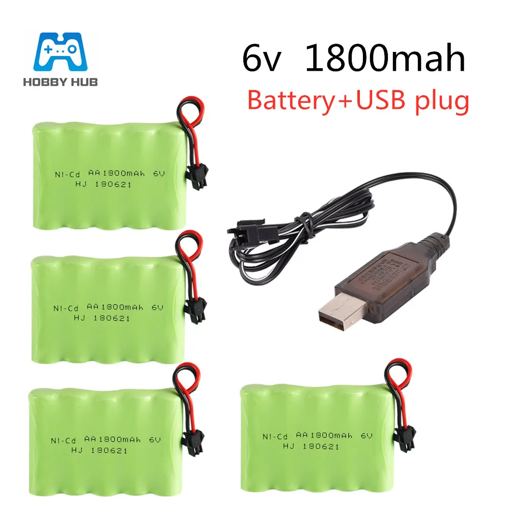 Аккумулятор Hobby Hub ni cd 6v 1800mah AA Радиоуправляемый автомобиль корабль робот