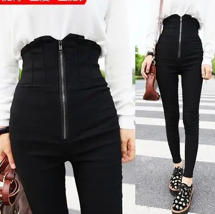 Женские весенние брюки с высокой талией повседневные леггинсы облегающие на