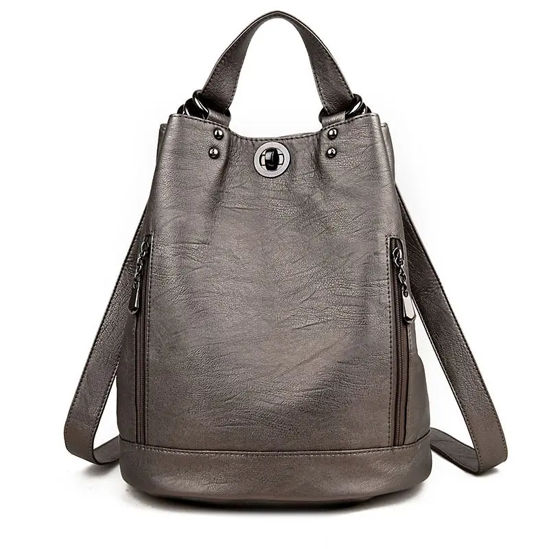 Женский рюкзак mochila feminina Повседневный многофункциональный женский кожаный рюкзак женская сумка через плечо дорожная сумка S1735