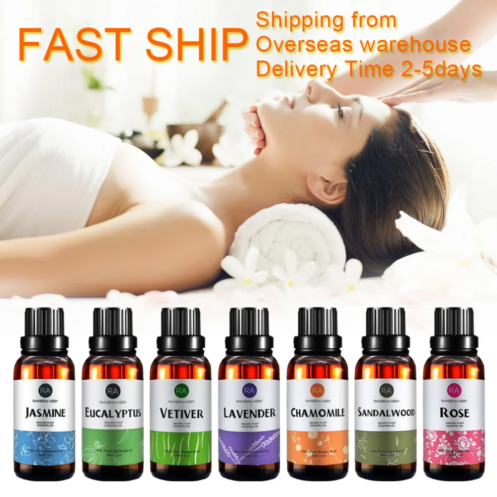 Натуральный лаванда; Жасмин Роза Масла водорастворимых и эфирные масла для ароматерапии диффузоры уход за кожей массажное масло 30 мл