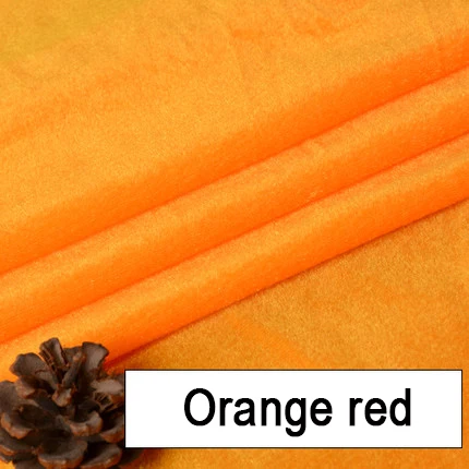 Orange red Бархатная ткань 100*160 см, полиэстер, спандекс, Telas, плюшевая ткань, цветная, сделай сам, ручная работа, шитье, лоскутное шитье, сценический занавес, скатерть - Цвет: Orange red