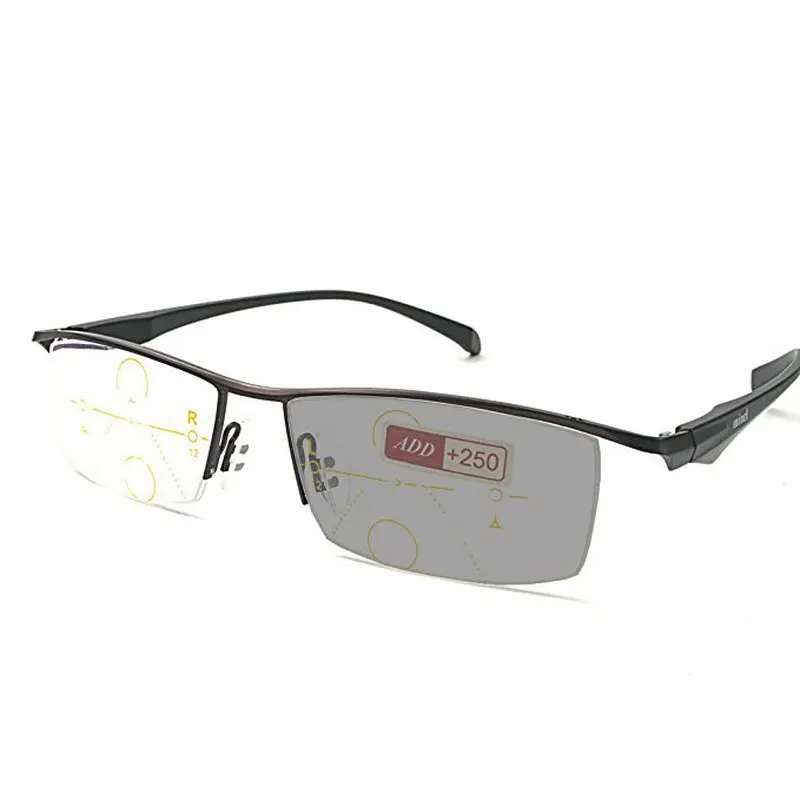 MINCL/ Sun Photochromic Progressive Multifocal Business Reading Glasses Mens Adjustable Vision Eyewear NX | Аксессуары для одежды