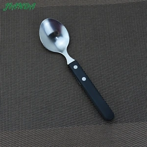 Black spoon JIANDA набор столовых приборов из нержавеющей стали нож для стейка и вилки столовая ложка Flatware наборы с деревянной ручкой Современная посуда - Цвет: Black spoon