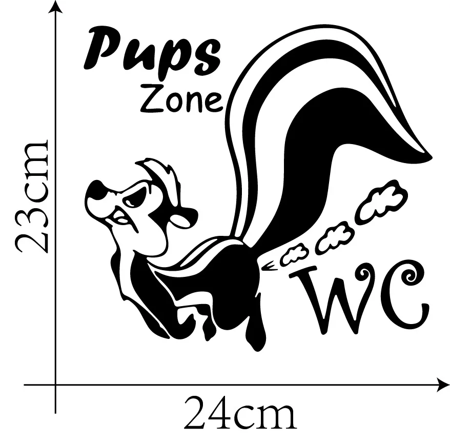 Skunk Farting наклейка на унитаз 23*24 см съемная сиденье Настенная Наклейка виниловая