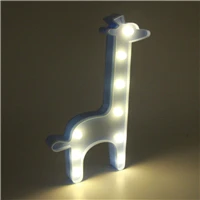 Милый 3D шатер светодиодный ночсветильник с животными жирафом лампа для детской