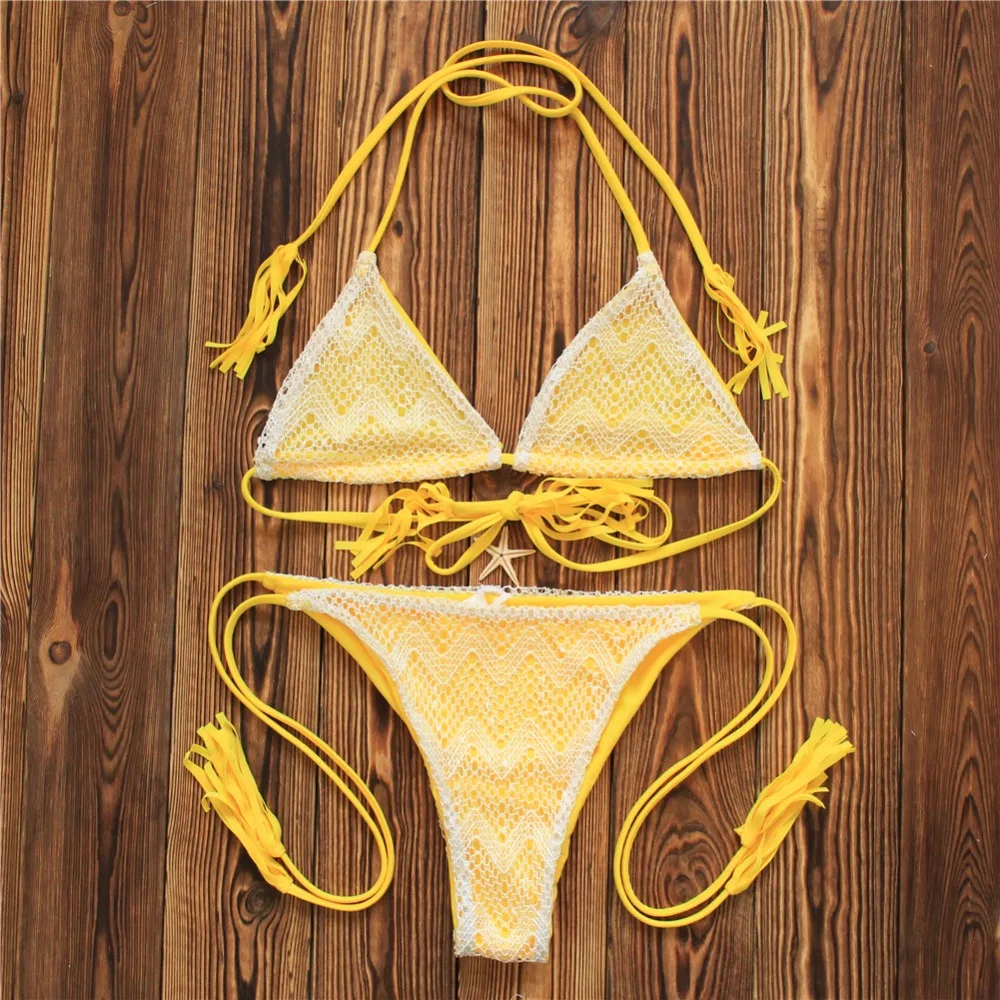 Комплект бикини 2018 Плавательные костюмы Для женщин пикантные пляжные купальный