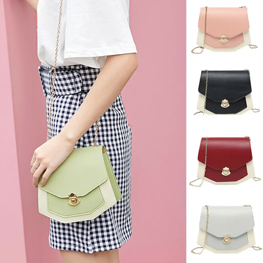 Женская сумка на цепочке из искусственной кожи через плечо тоут мессенджер с