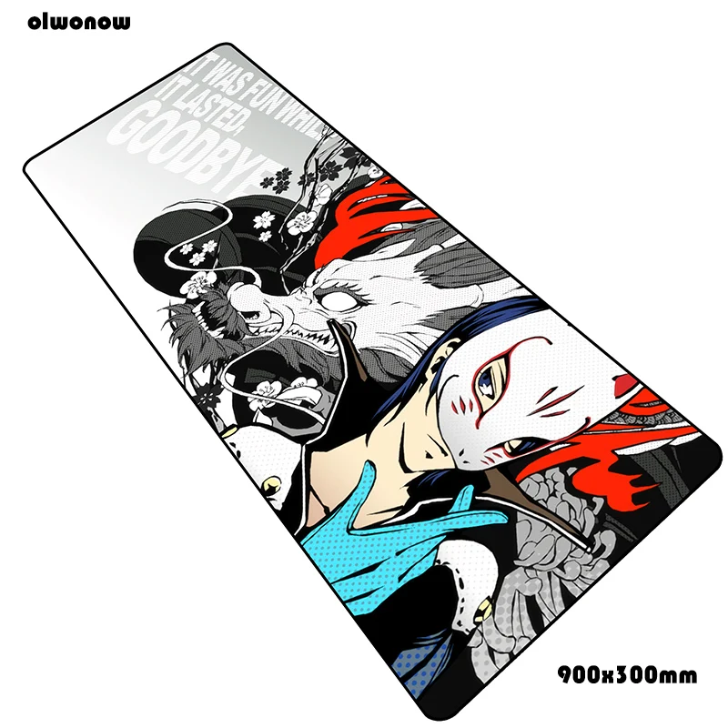 Size 900x300x3mm Persona 5 коврики 900x300x3 мм подставка для запястья игровой коврик для мыши большая клавиатура Коврик для мыши Аниме ноутбук аксессуары для геймеров коврик для мыши - Цвет: Size 900x300x3mm