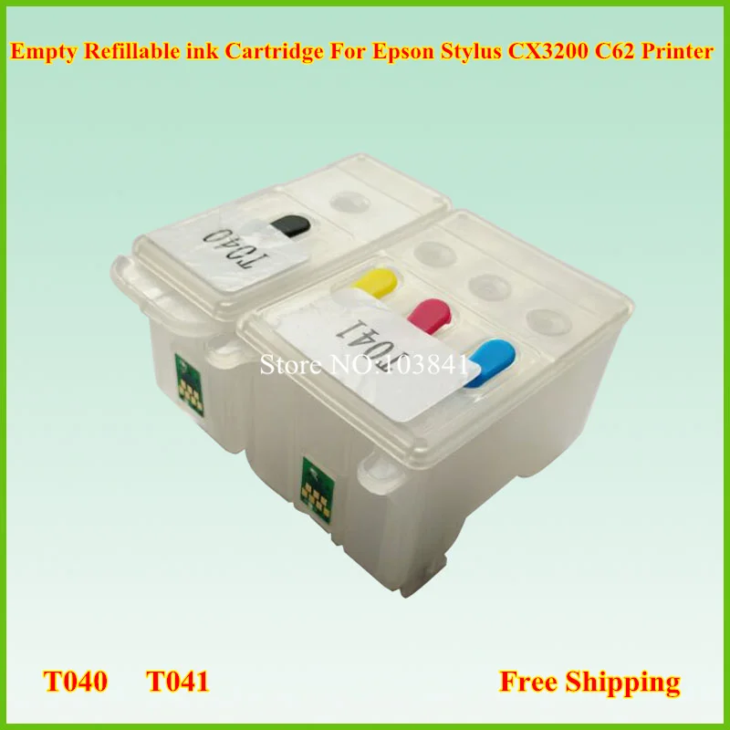 Пустой чернильный картридж T040 T041 для принтера Epson Stylus CX3200 C62 с чипом 2