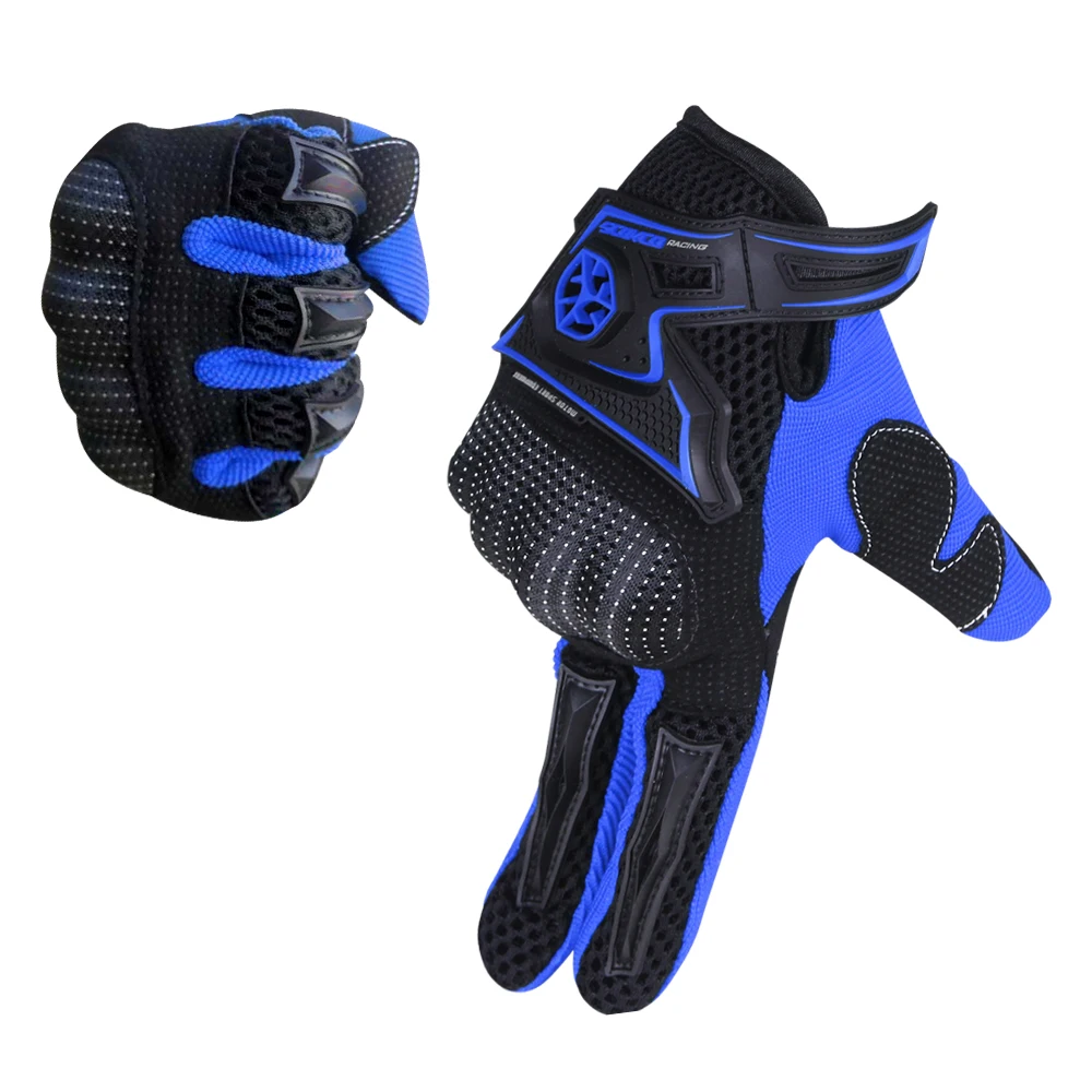 

SCOYCO 21 Rubber Knuckle Motorcycle Gloves Breathable Full Finger Tactical Gloves Punching Design Cycling Scooter MBX Gloves