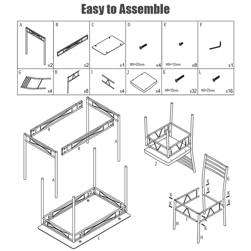 Обеденный стеклянный стол и 4 мягких стула 5 шт. простой высококачественный