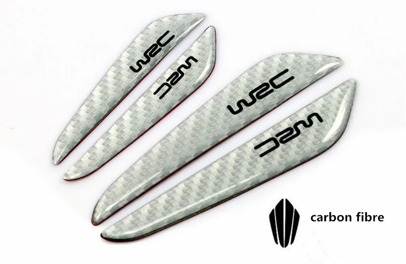 4 шт./лот защитные наклейки из углеродного волокна для автомобильной двери