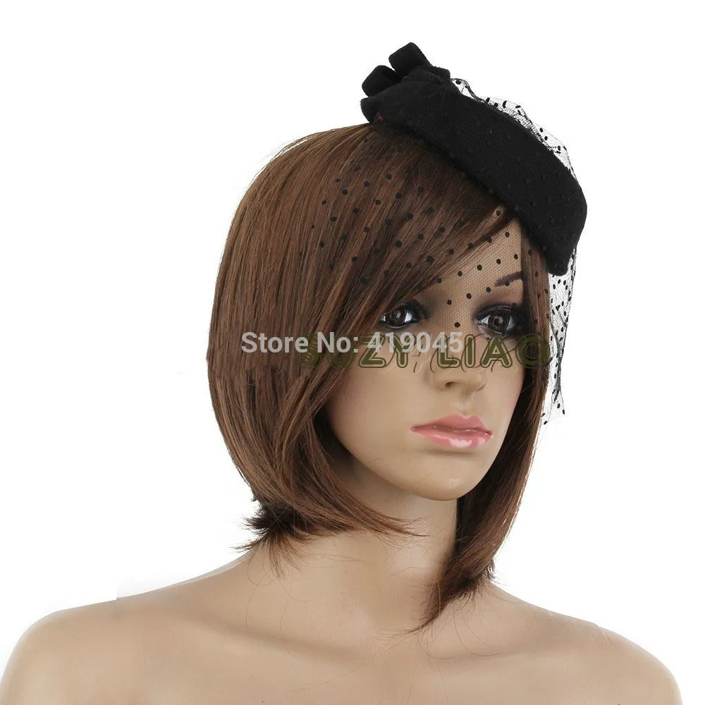 Новая женская Вуалетка для девочек войлочная шерстяная шляпа заколка волос