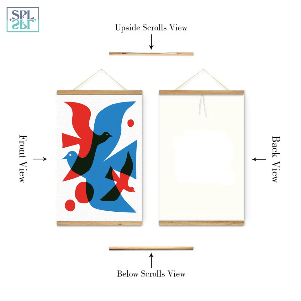 SPLSPL скандинавские Декоративные животные Холст Искусство Плакат олень птицы тени