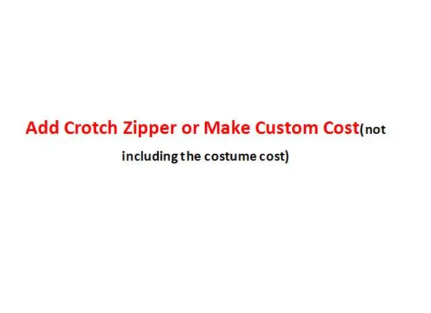 DHL /TNT/дополнительная застежка молния на промежность или стоимость заказ|custom