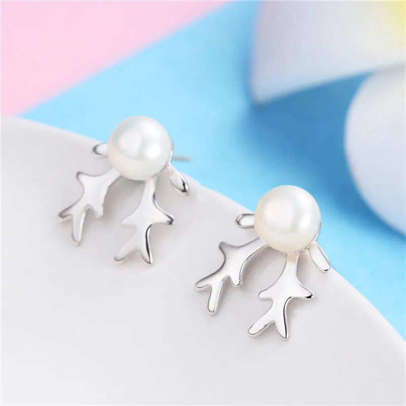 2018 модные рождественские подарки милые лося серьги гвоздики для женщин девушки