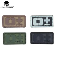 emersongear vc blood type hex patcho wargame airsoft hunting tactical equipment blood patch black green white em5517