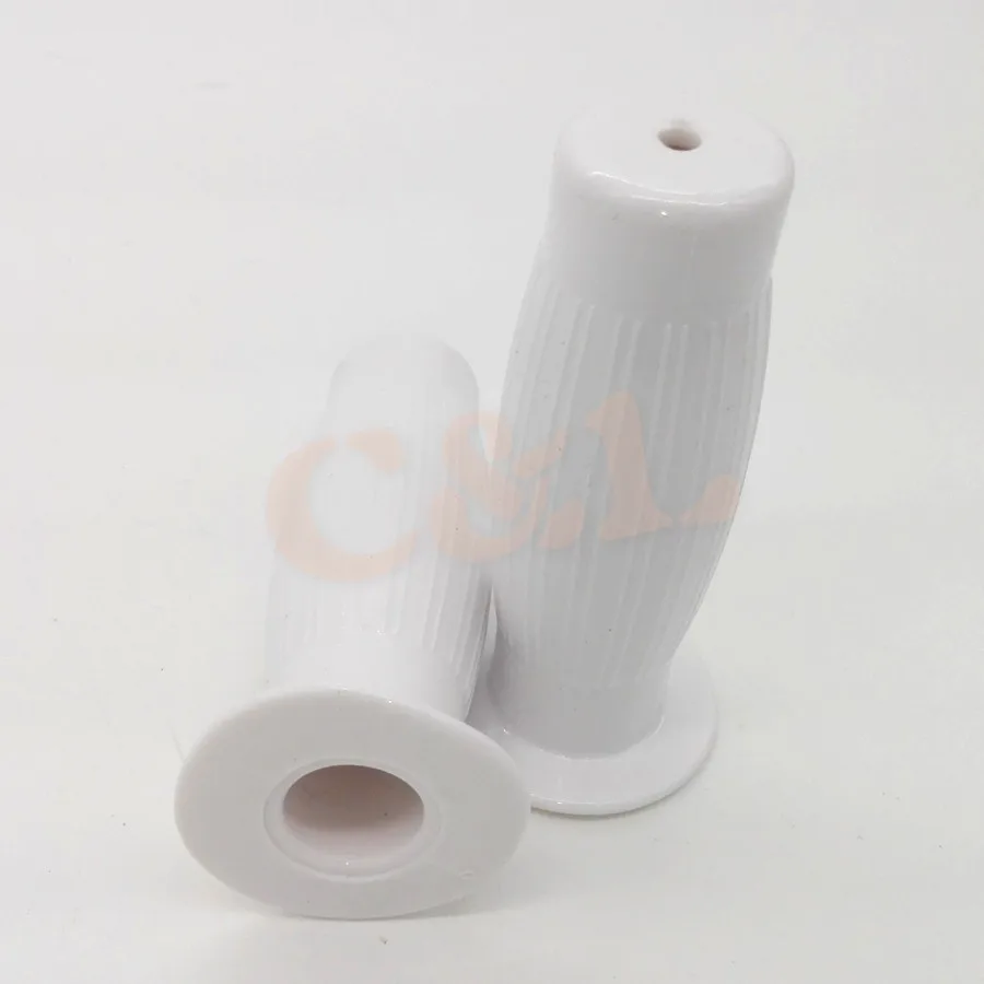 Белый мотоциклетный велосипед 7/8 дюйма резиновая ручка в стиле ретро для Harley Dyna